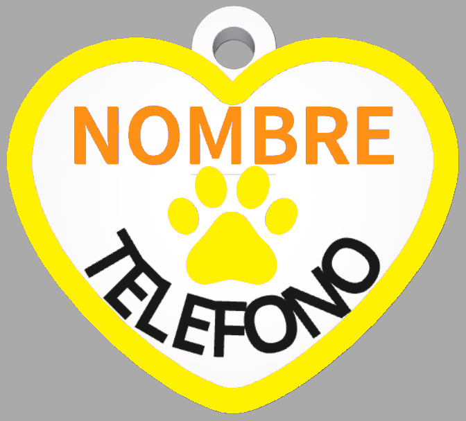 HuellaBasic. Placa Forma Corazon