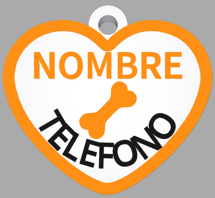 HuellaBasic. Placa Forma Corazon