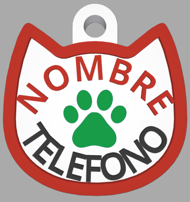 HuellaBasic. Placa Forma Gato