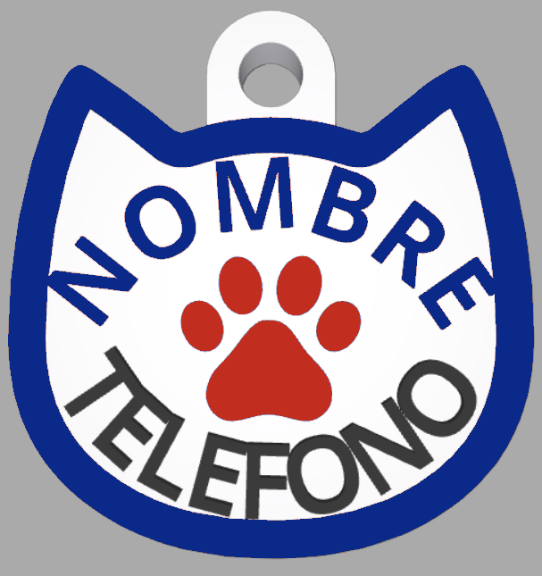 HuellaBasic. Placa Forma Gato