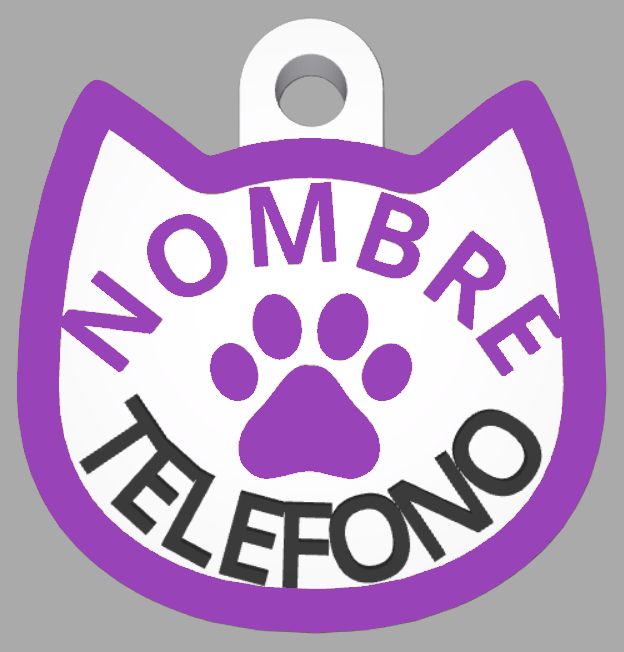 HuellaBasic. Placa Forma Gato
