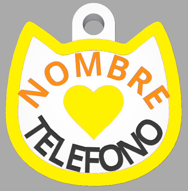 HuellaBasic. Placa Forma Gato