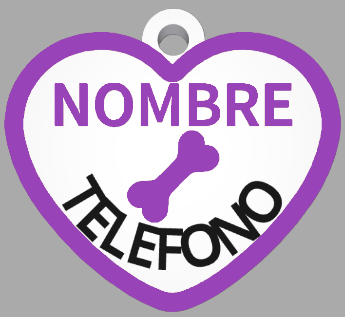 HuellaBasic. Placa Forma Corazon