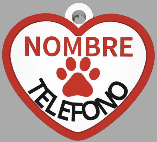 HuellaBasic. Placa Forma Corazon