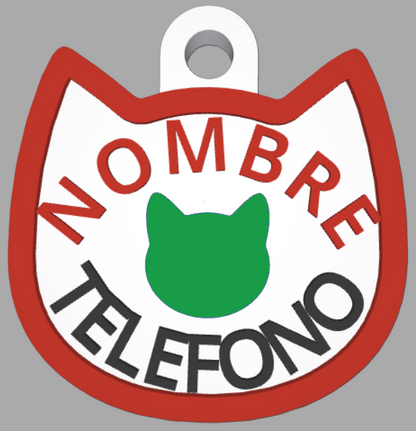 HuellaBasic. Placa Forma Gato