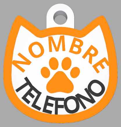HuellaBasic. Placa Forma Gato