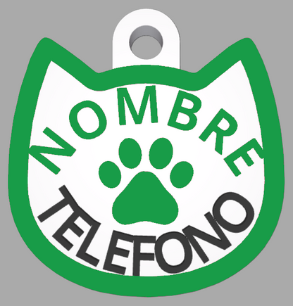 HuellaBasic. Placa Forma Gato