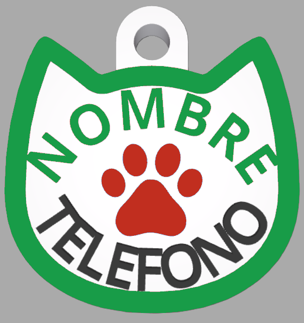 HuellaBasic. Placa Forma Gato