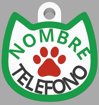 HuellaBasic. Placa Forma Gato