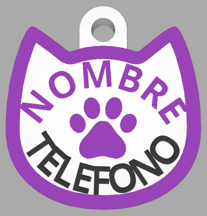 HuellaBasic. Placa Forma Gato