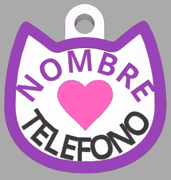 HuellaBasic. Placa Forma Gato
