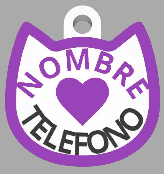 HuellaBasic. Placa Forma Gato