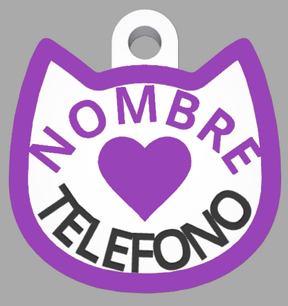 HuellaBasic. Placa Forma Gato