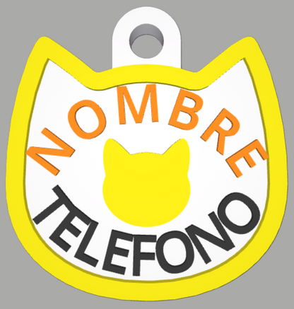 HuellaBasic. Placa Forma Gato