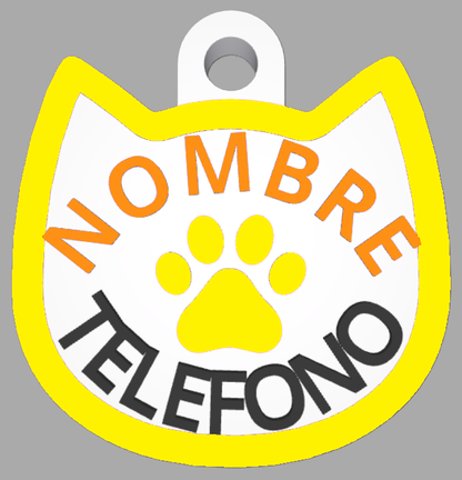 HuellaBasic. Placa Forma Gato