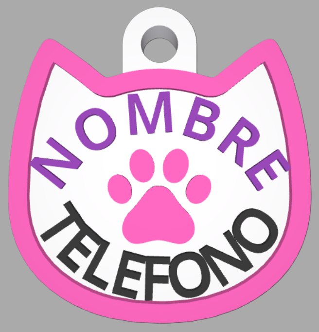 HuellaBasic. Placa Forma Gato