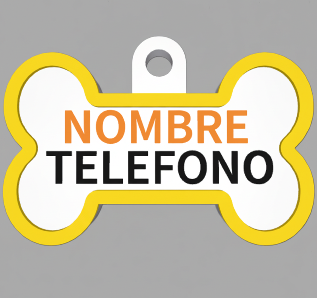HuellaBasic. Placa Forma Hueso