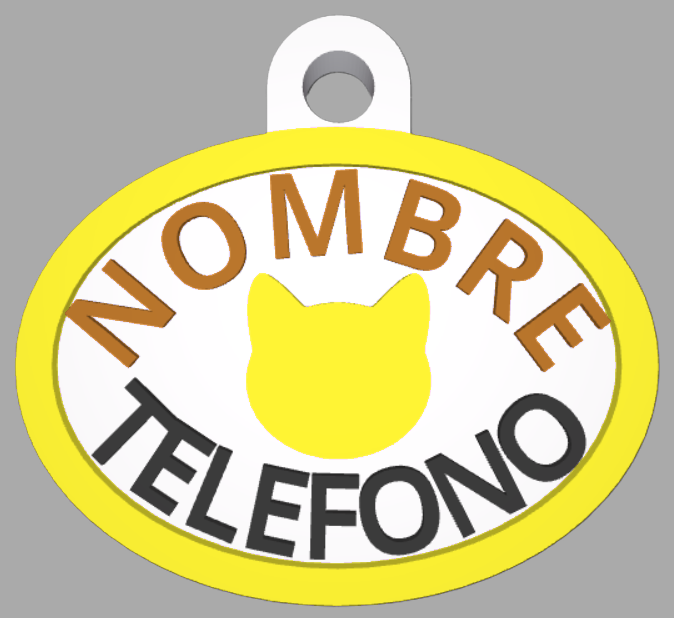 HuellaBasic. Placa Ovalada