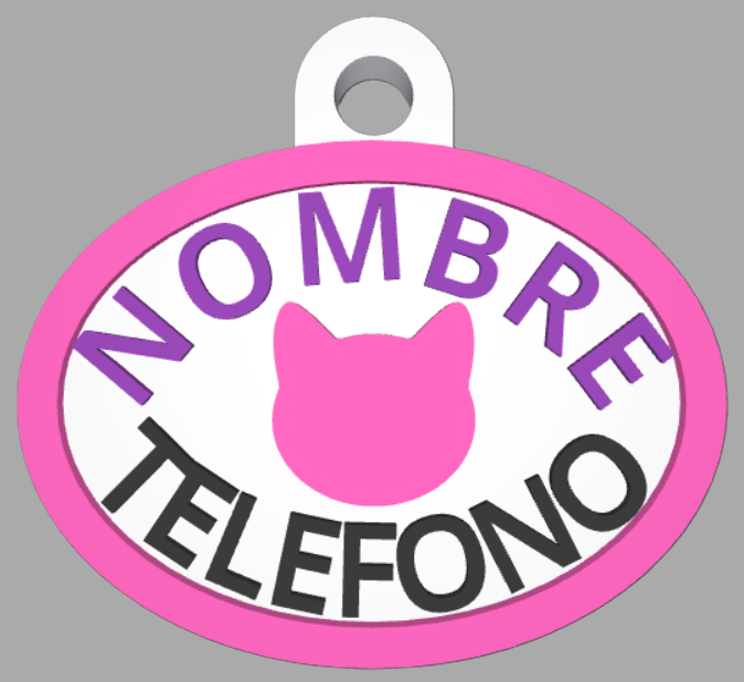 HuellaBasic. Placa Ovalada