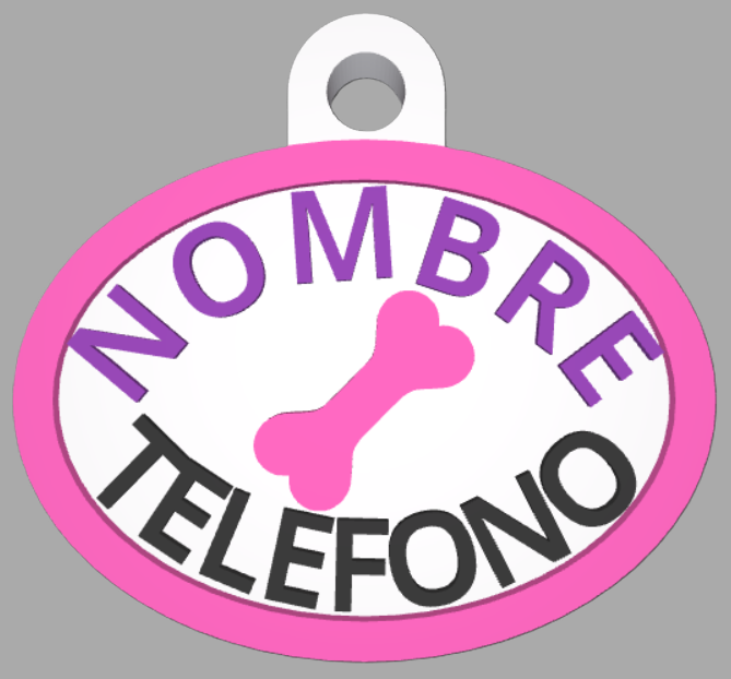 HuellaBasic. Placa Ovalada